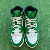 Jordan Lucky Green Mid 1s Size 7Y