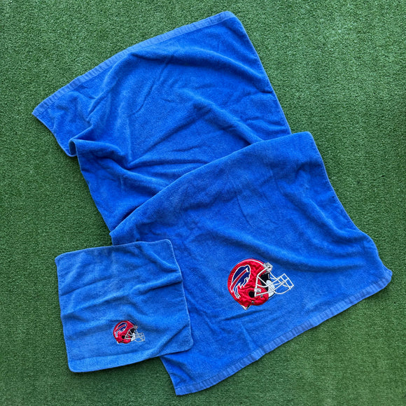 Vintage Buffalo Bills Bath Towel and Washcloth