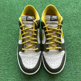 Nike Khaki Vivid Sulfur Low Dunks (Missing Insoles) Size 11