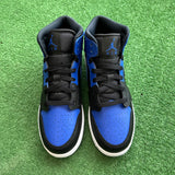 Jordan Hyper Royal Mid 1s Size 7Y