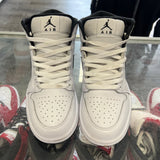 Jordan White Black Mid 1s Size 8