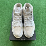 Jordan Tech Grey Mid 1s Size 8