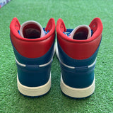 Jordan French Blue Gym Red Mid 1s Size 8W/6.5M