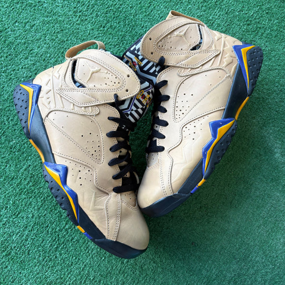 jordan 7 pacific blue on feet