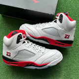 Jordan Black Tongue Fire Red 5s Size 12