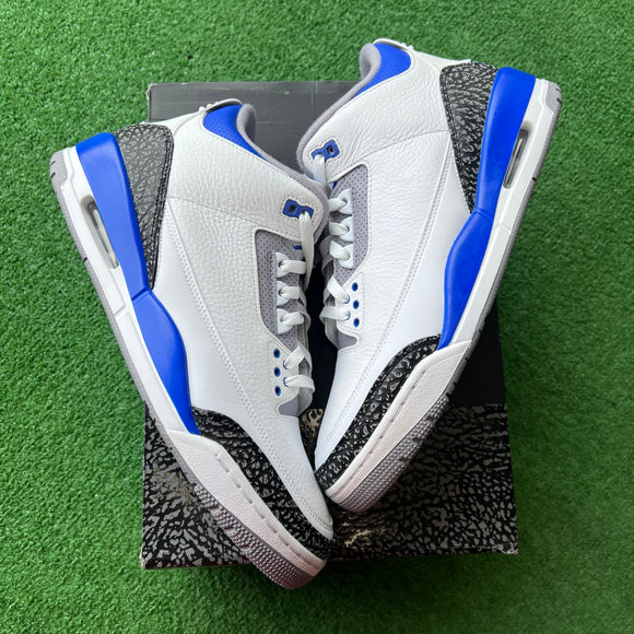 Jordan Racer Blue 3s Size 12