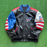 Vintage Buffalo Bills Jeff Hamilton Leather Jacket Size XL