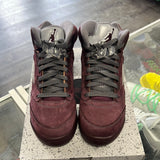 Jordan Burgandy 5s Size 6Y
