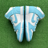 Nike Glacier Blue High Dunks Size 12