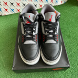 Jordan Black Cement 3s Size 8