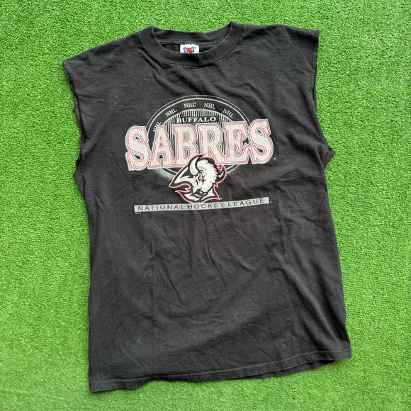 Vintage Buffalo Sabres Cut Off Tee Size L