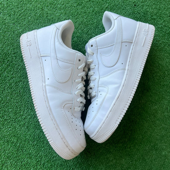 Nike White Low Air Force 1s Size 10