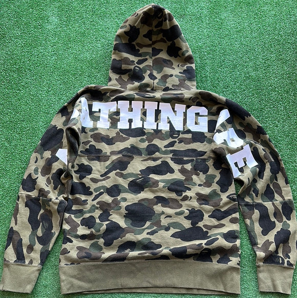 A Bathing Ape Camo Pullover Hoodie Size L