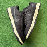 Nike Black Canvas Low Dunks Size 9.5