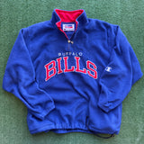 Vintage Buffalo Bills Fleece Champion Quarter Zip Size XL