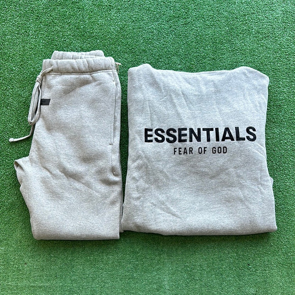 Essentials Fear Of God Dark Oatmeal Sweat Suit Size XS