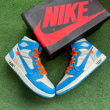 Jordan Off White UNC 1s Size 9.5
