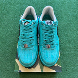 A Bathing Ape Turquoise Black Patent Leather Bapesta Size 11