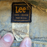 Vintage Lee Jean Biker Jacket Size 40R