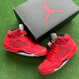 Jordan Red Suede 5s Size 10.5