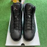 Jordan Black Island Green 13s Size 12