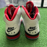 Jordan Black Tongue Fire Red 5s Size 10