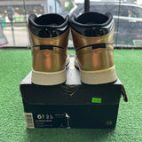 Jordan Metallic Gold Mid 1s Size 6.5Y