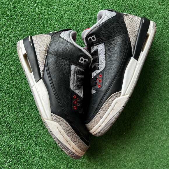 Jordan Black Cement 3s Size 7Y