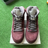 Jordan Burgundy 5s Size 7Y