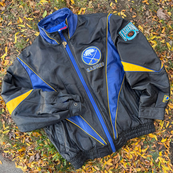 Vintage Buffalo Sabres Leather Jacket Size L