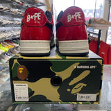 Bape Red and Black Bapesta Size 13