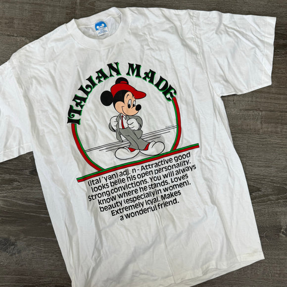 Vintage Mickey Mouse Disney Italian Tee Size XL
