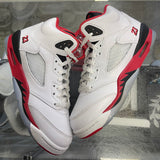 Jordan Black Tongue Fire Red 5s Size 6.5Y