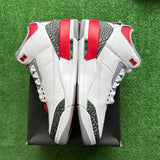 Jordan Fire Red 3s Size 12