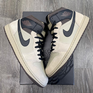 Jordan Khaki Baroque Brown Mid 1s Size 10