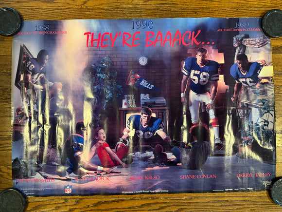 Vintage Buffalo Bills They’re Back Poster
