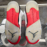 Jordan Black Tongue Fire Red 5s Size 6.5Y