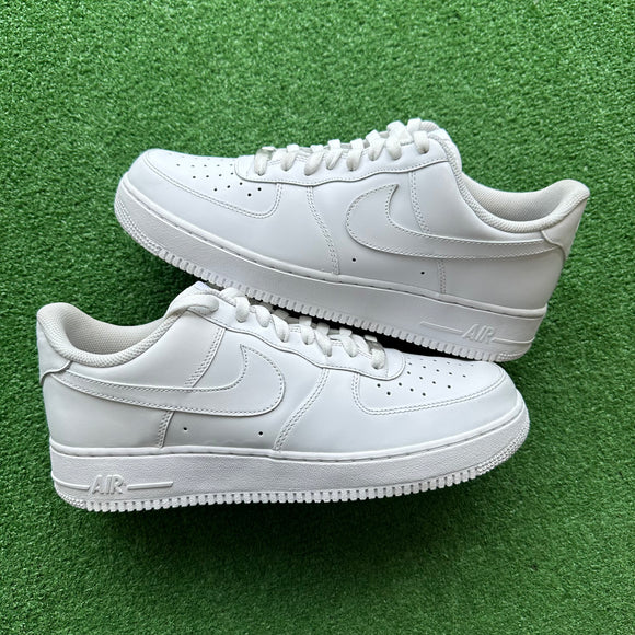 Nike White Low Air Force 1s Size 12