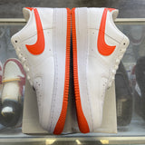 Nike Orange White Air Force 1s Size 10