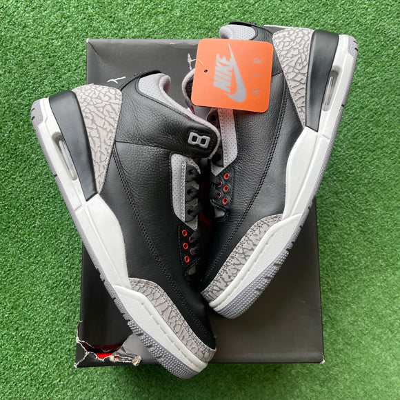 Jordan Black Cement 3s Size 9