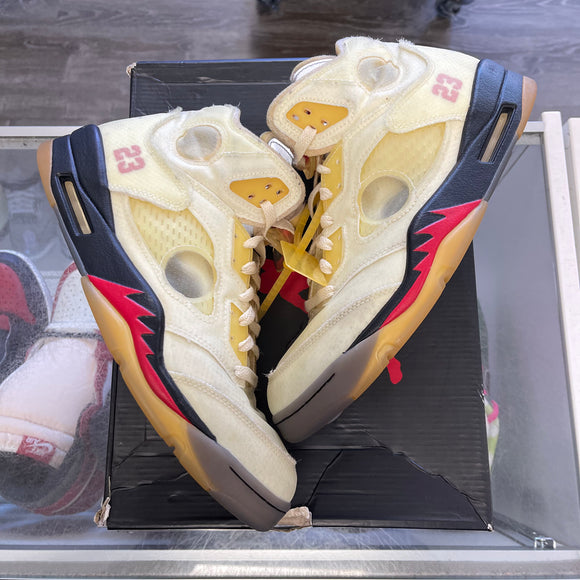 Jordan Off White Sail 5s Size 10.5