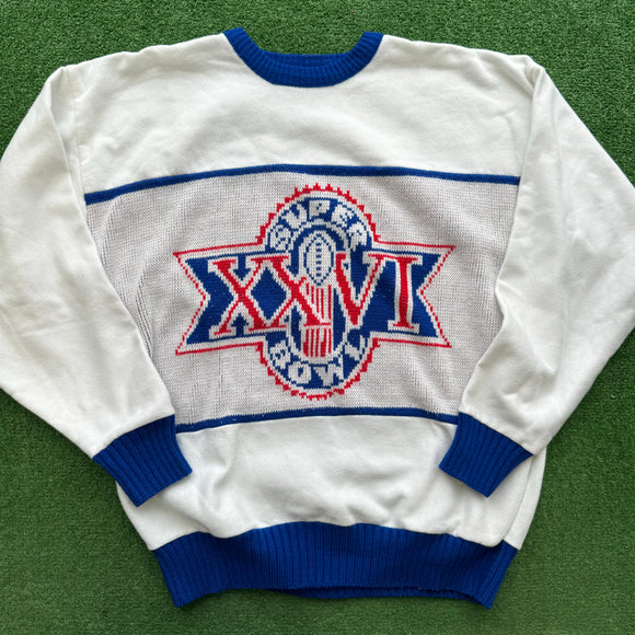 Vintage Buffalo Bills Super Bowl Chalk Line Sweater Size XL
