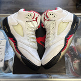 Jordan Reflective Tongue Fire Red 5s Size 7Y