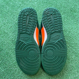 Nike Miami Hurricane Low Dunks Size 8