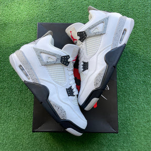 Jordan White Cement 4s Size 10