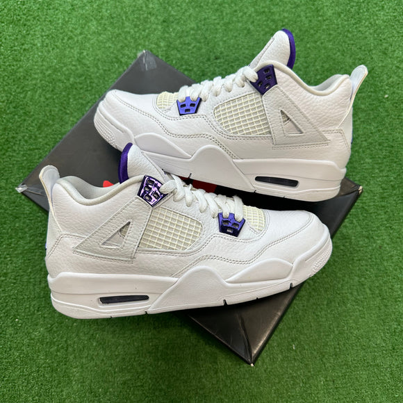 Jordan Metallic Purple 4s Size 6.5Y