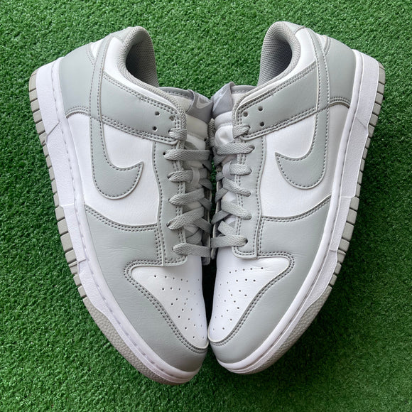 Nike White Smoke Grey Low Dunks Size 10