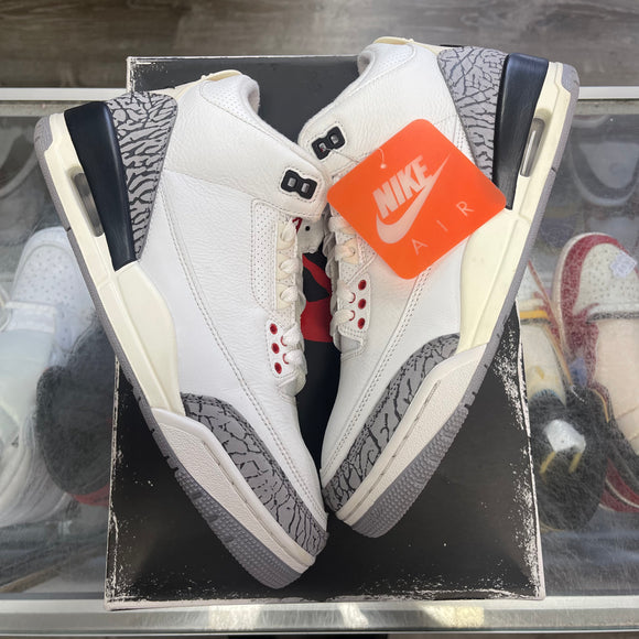 Jordan White Cement 3s Size 8
