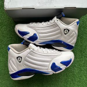 Jordan White Hyper Royal 14s Size 9