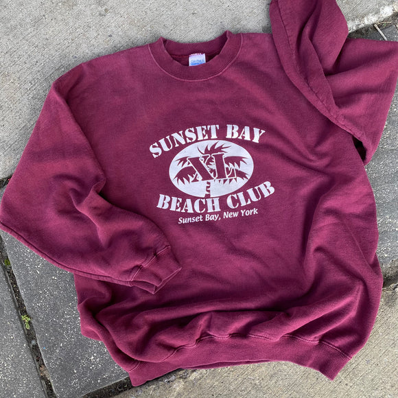 Vintage Sunset Bay Beach Club Crewneck Size XL Buffalo
